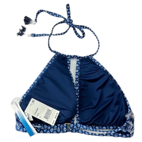 Lucky Brand Nomad Ikat Print Keyhole Bikini Top - Picture 4 of 11